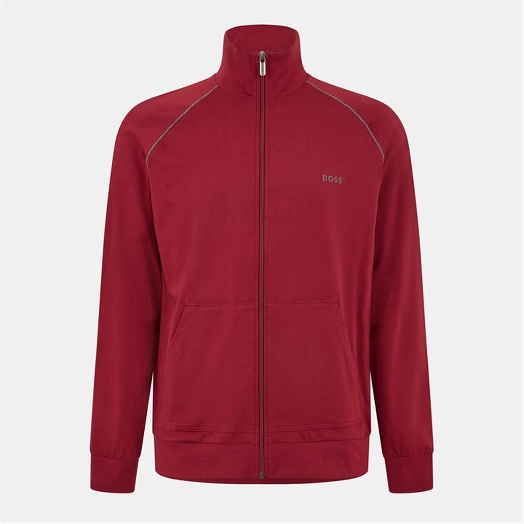 Hugo Boss Men's Mix & Match Full-Zip Fleece Top - Red